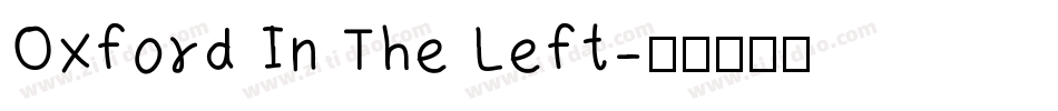 Oxford In The Left字体转换
